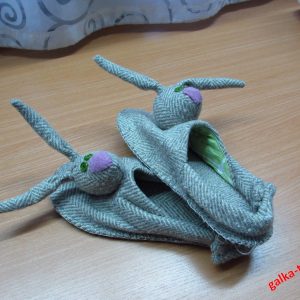 Женские тапочки для дома милые зайцы