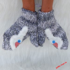 Варежки с зайчиком