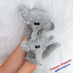 Варежки Слоники