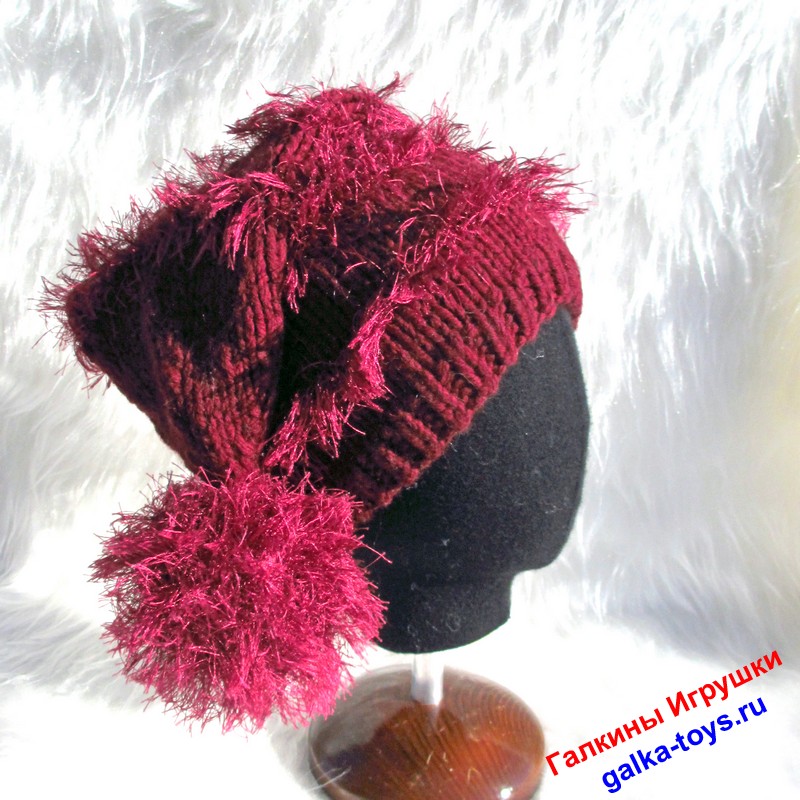 Шапочка - колпак с помпоном