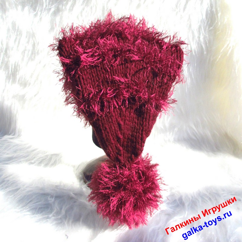 Шапочка - колпак с помпоном — изображение 4
