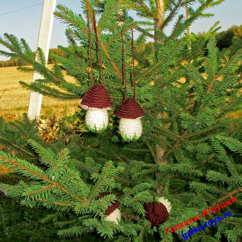 Елочная игрушка - веселые грибочки — изображение 4