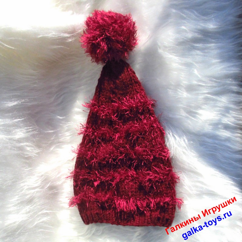 Шапочка - колпак с помпоном — изображение 6