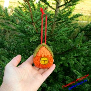 Елочная игрушка - домик