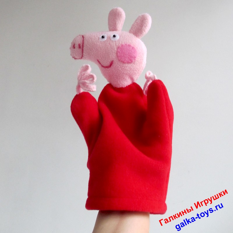 Игрушка Свинка Пеппа из мультика. Перчаточная игрушка — изображение 3