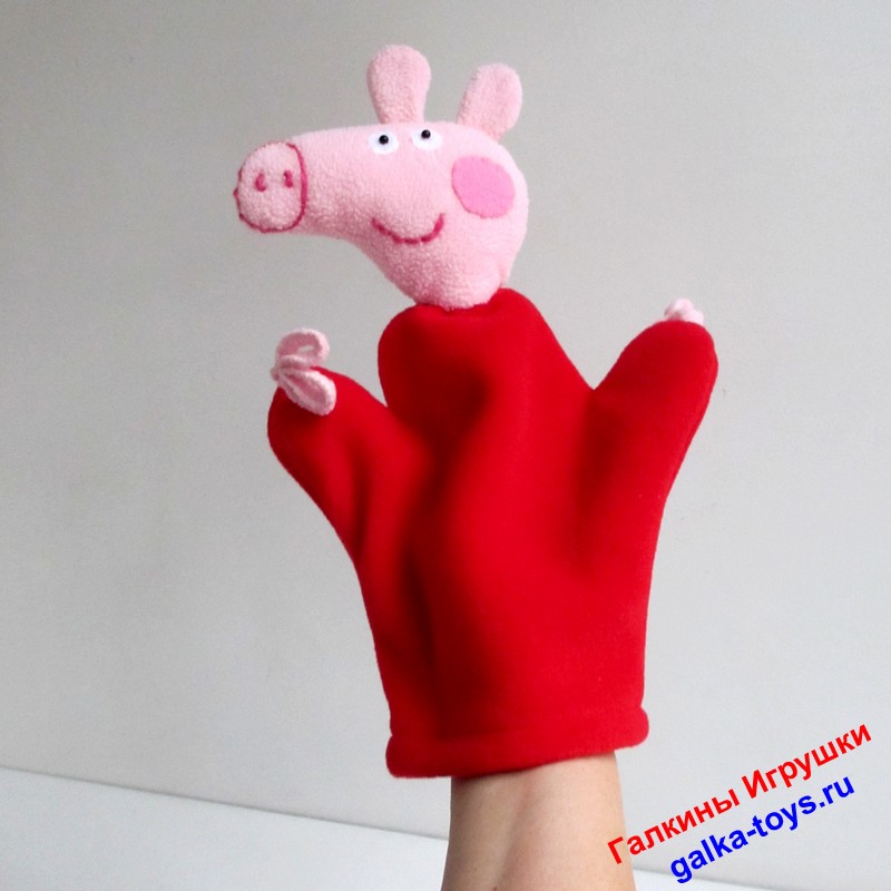 Игрушка Свинка Пеппа из мультика. Перчаточная игрушка — изображение 4
