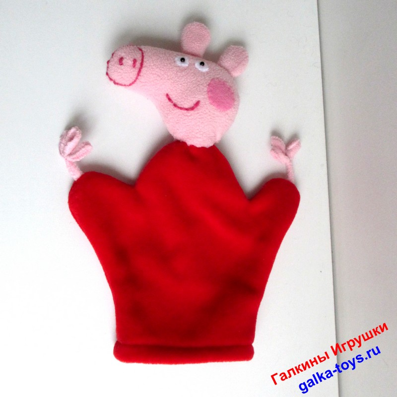 Игрушка Свинка Пеппа из мультика. Перчаточная игрушка — изображение 5