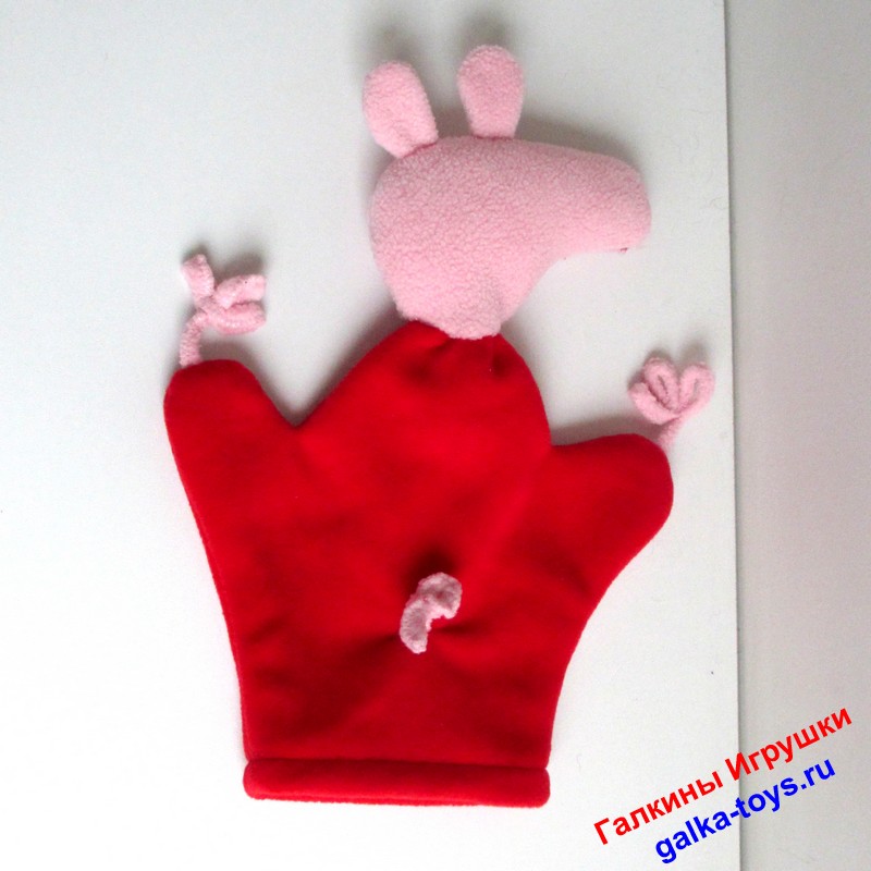 Игрушка Свинка Пеппа из мультика. Перчаточная игрушка — изображение 6