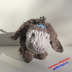 Игрушка вязаная - Ослик Иа