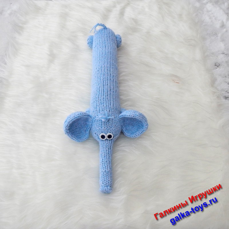 Вязаный Слон подушка валик под шею — изображение 3