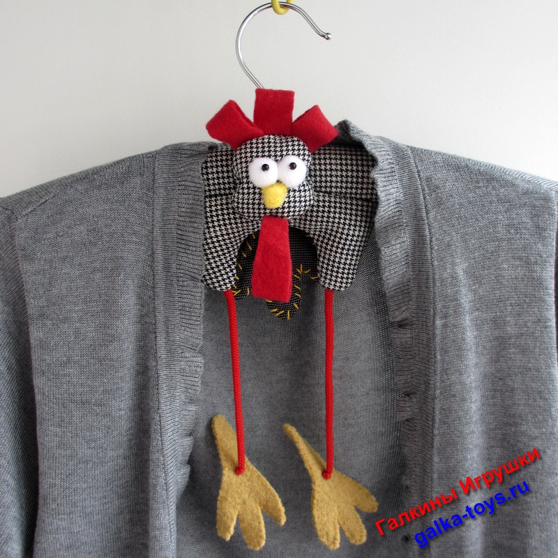 Мягкие вешалки плечики для одежды. Озорной петушок — изображение 4