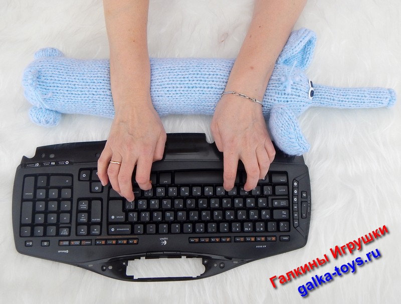 Вязаный Слон подушка валик под шею — изображение 5