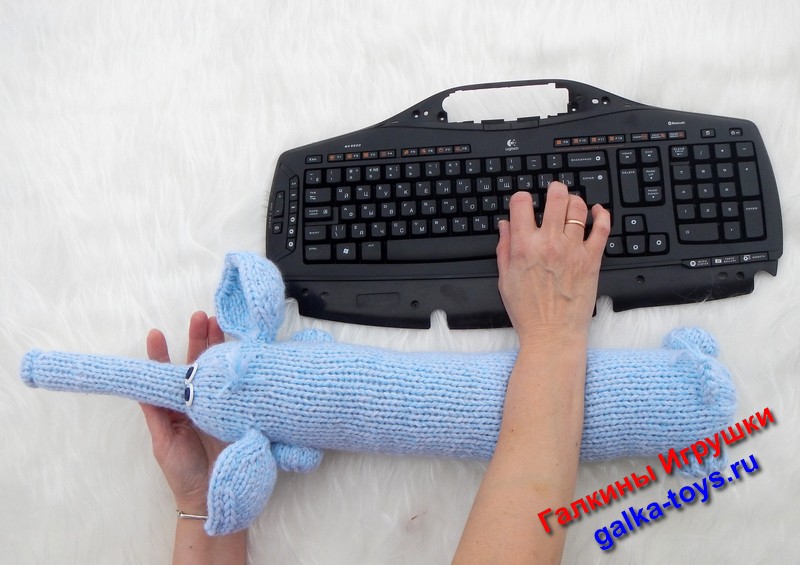 Вязаный Слон подушка валик под шею — изображение 6