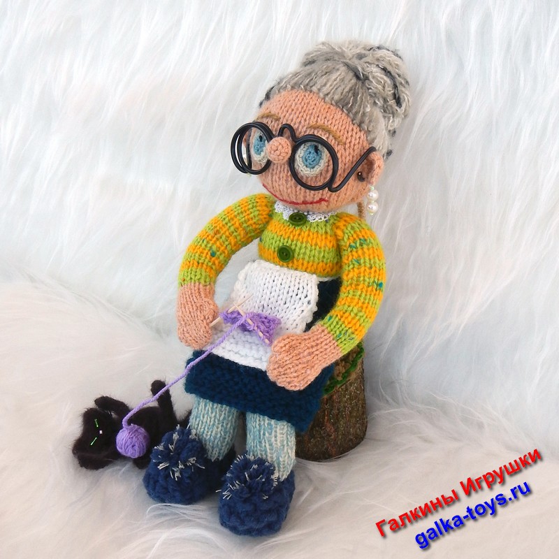 Мягкая игрушка Бабушка - Бабуля. Вязаная кукла. Магазин мягких игрушек — изображение 3