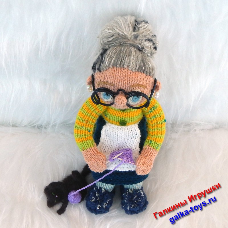 Мягкая игрушка Бабушка - Бабуля. Вязаная кукла. Магазин мягких игрушек — изображение 4