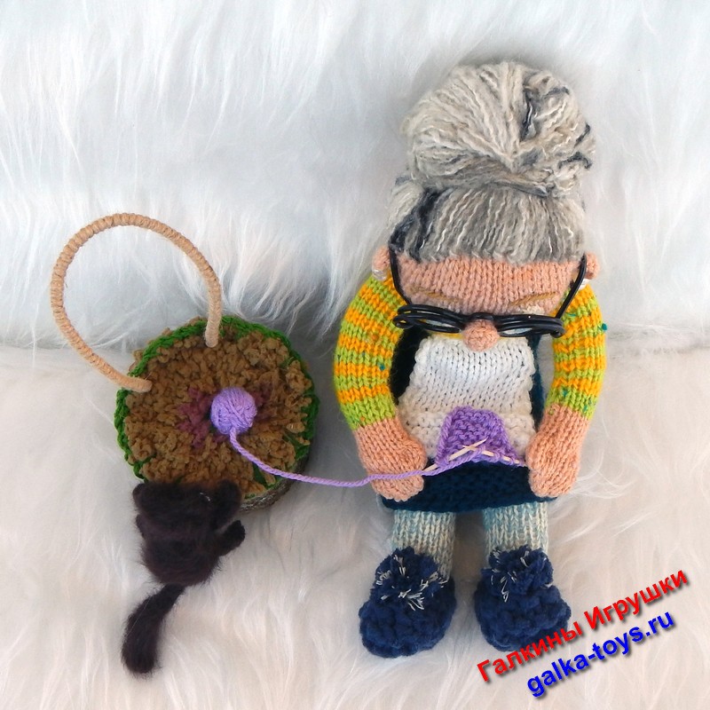 Мягкая игрушка Бабушка - Бабуля. Вязаная кукла. Магазин мягких игрушек — изображение 5