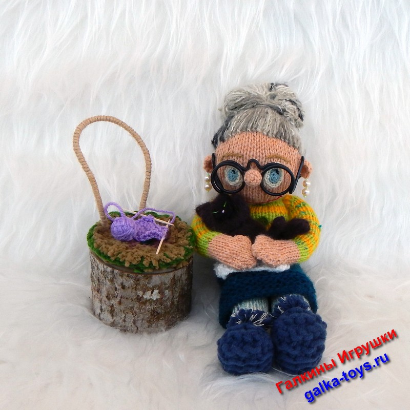 Мягкая игрушка Бабушка - Бабуля. Вязаная кукла. Магазин мягких игрушек — изображение 6