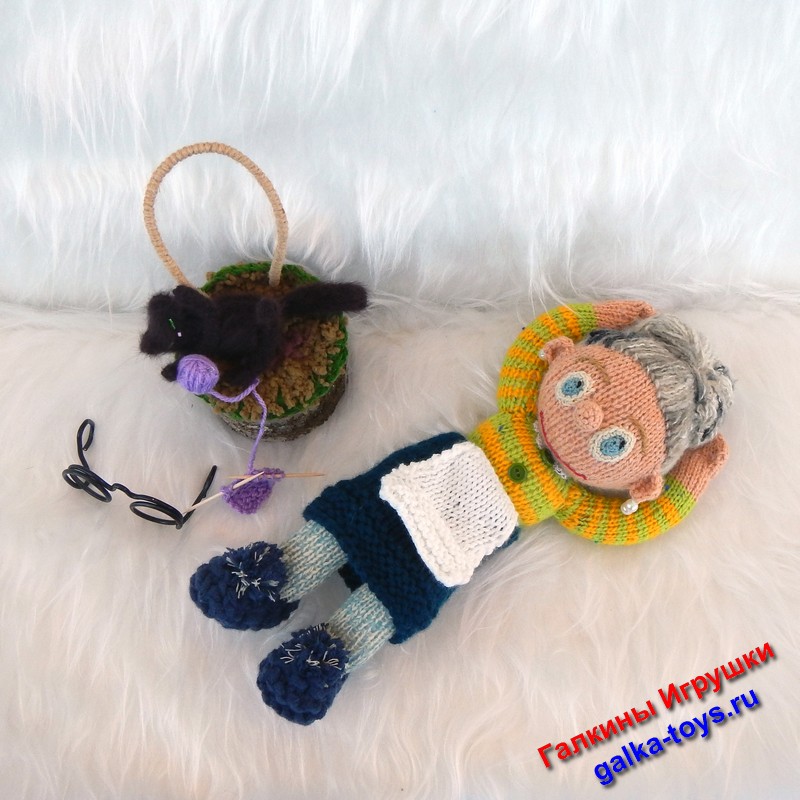 Мягкая игрушка Бабушка - Бабуля. Вязаная кукла. Магазин мягких игрушек — изображение 7