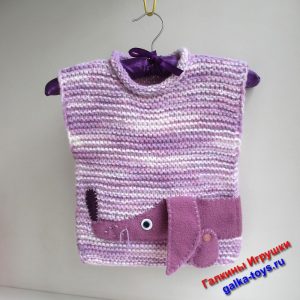 Вязаный жилет для девочки.