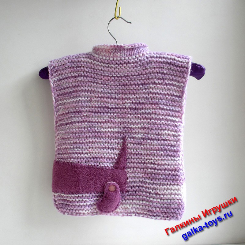 Вязаный жилет для девочки. — изображение 3