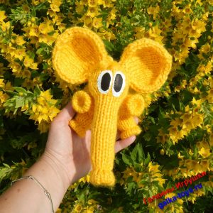 Желтый слоник мягкая игрушка.