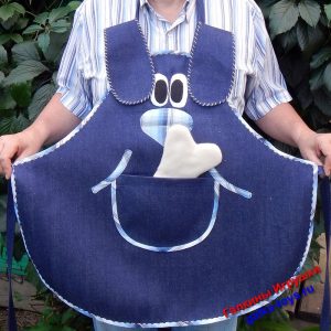 Джинсовый поварской передник для кухни веселый Пес