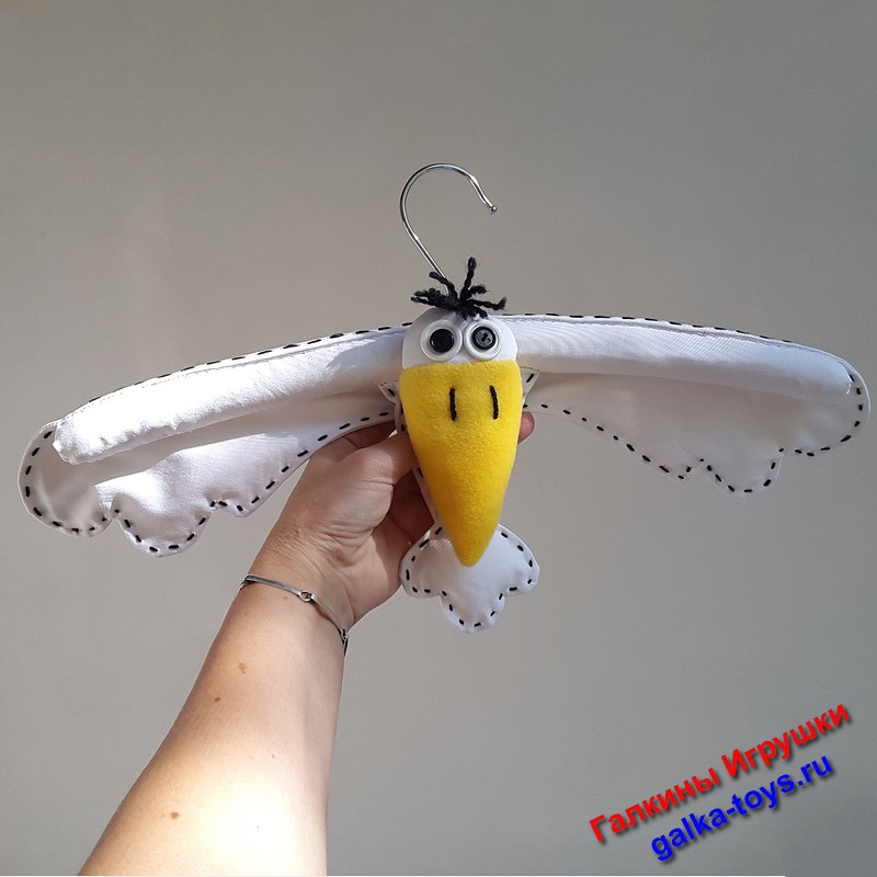 Мягкие белые плечики для одежды Ворона альбинос