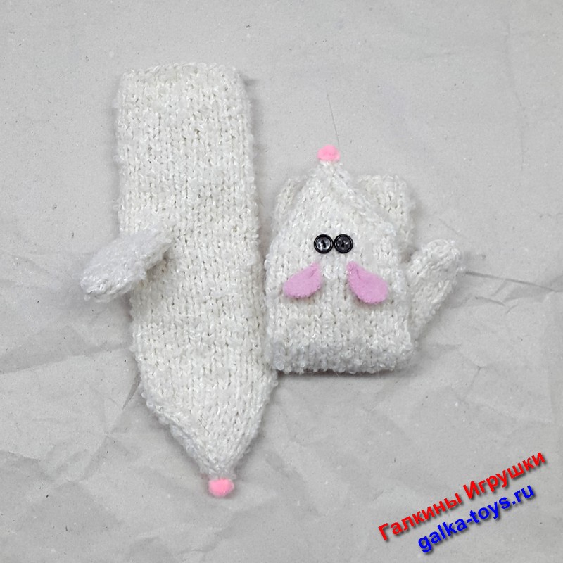 Белые варежки мышки — изображение 7