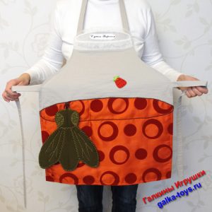 Женский кухонный фартук для готовки - клубника