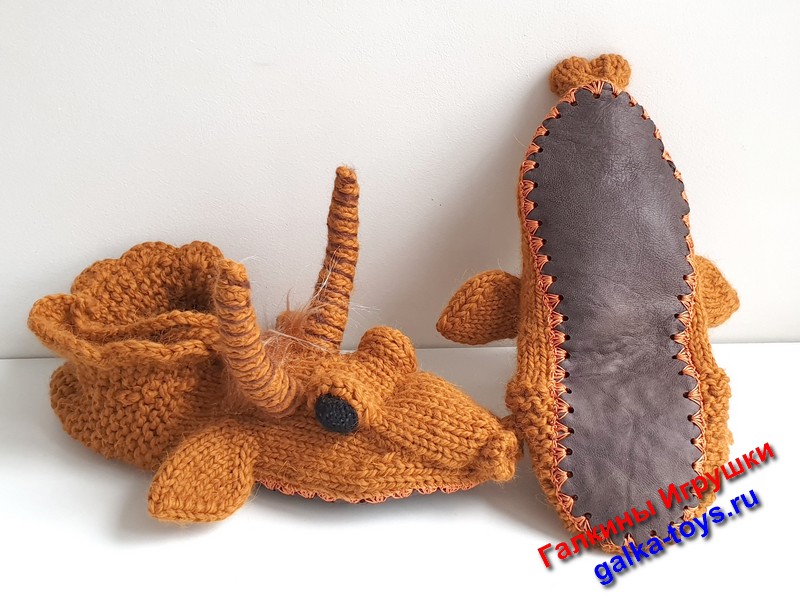 Вязаные тапки Сайгаки — изображение 5