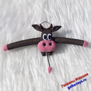 Мягкая вешалка для костюма смешной коричневый Бычок