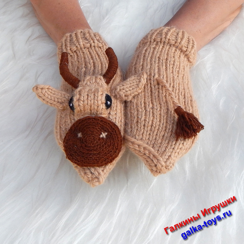 варежки теплые зимние женские