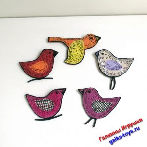 Красивые брошки птички
