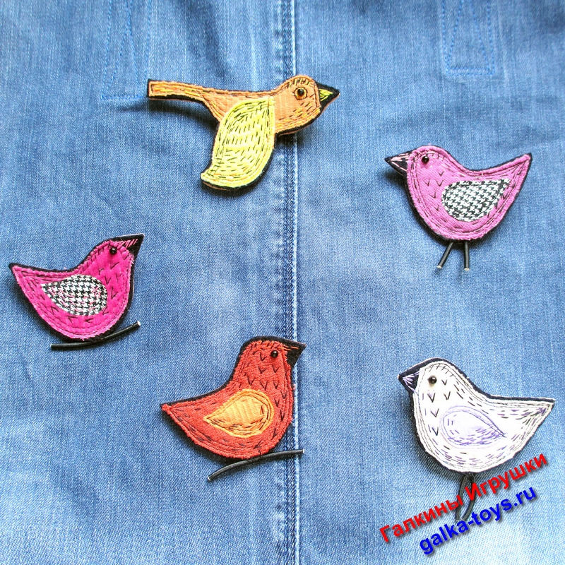 Красивые брошки птички — изображение 7