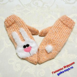 Женские рукавицы милый Заяц