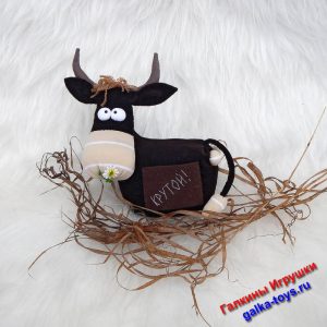 Подарок настоящему мужчине мягкая игрушка бык с яйцами