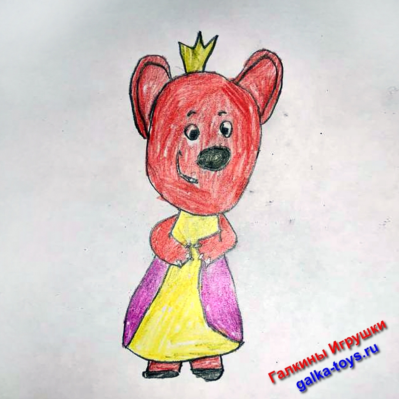 Игрушка лисенок по рисунку ребенка