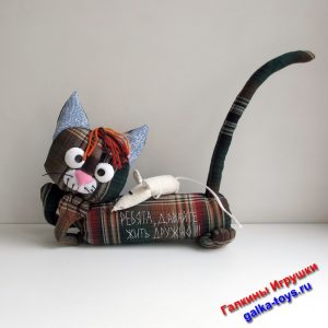 Самый красивый кот и его подруга мышка авторские игрушки ручной работы