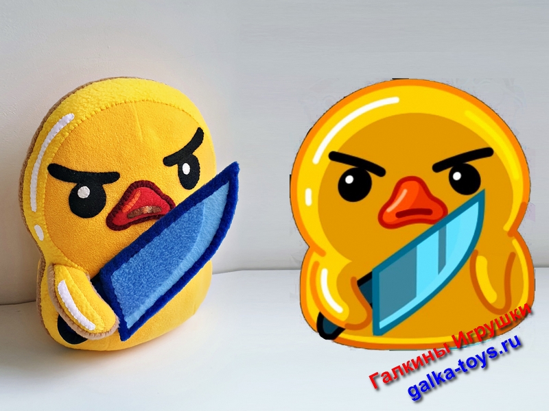 Боевой Утенок по интересному стикеру Телеграм