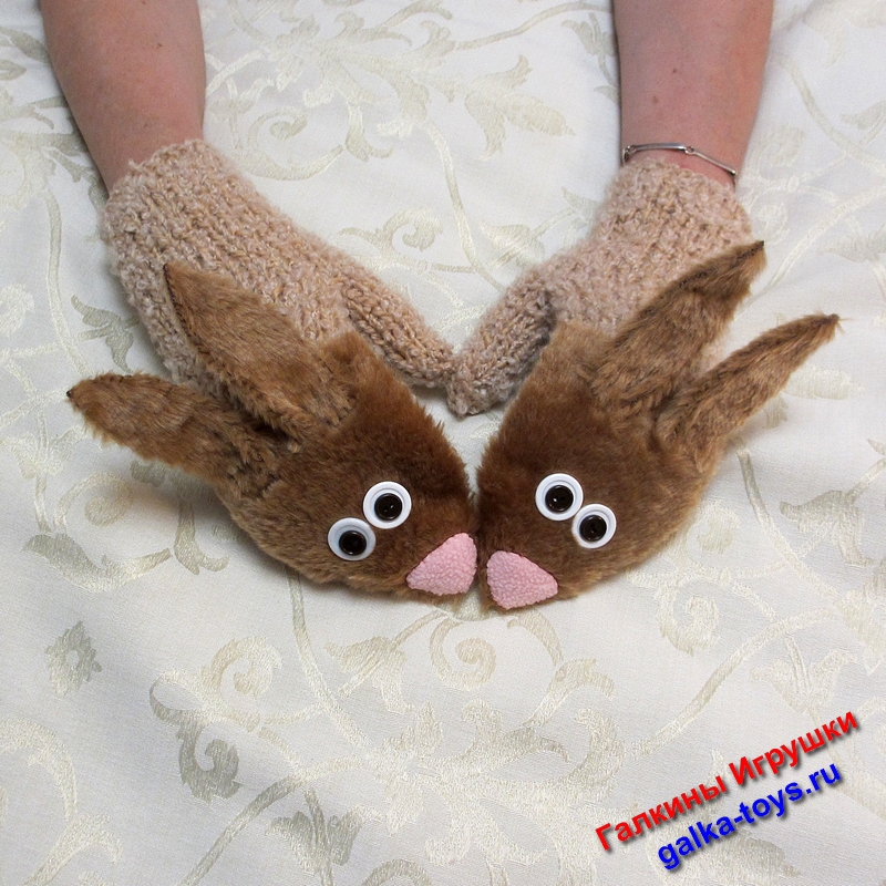 заяц вязаный спицами