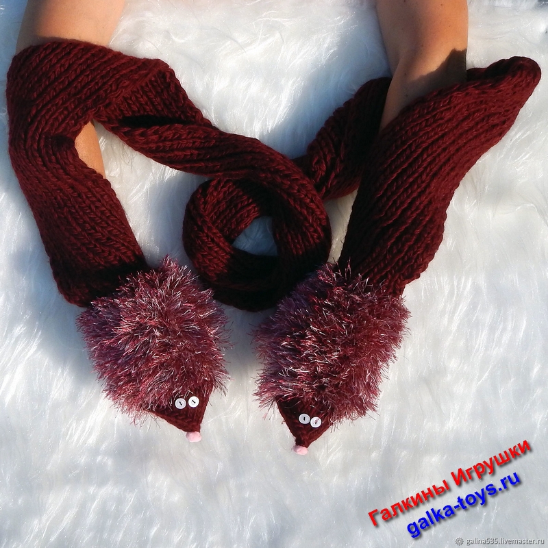 бордовый шарф женский