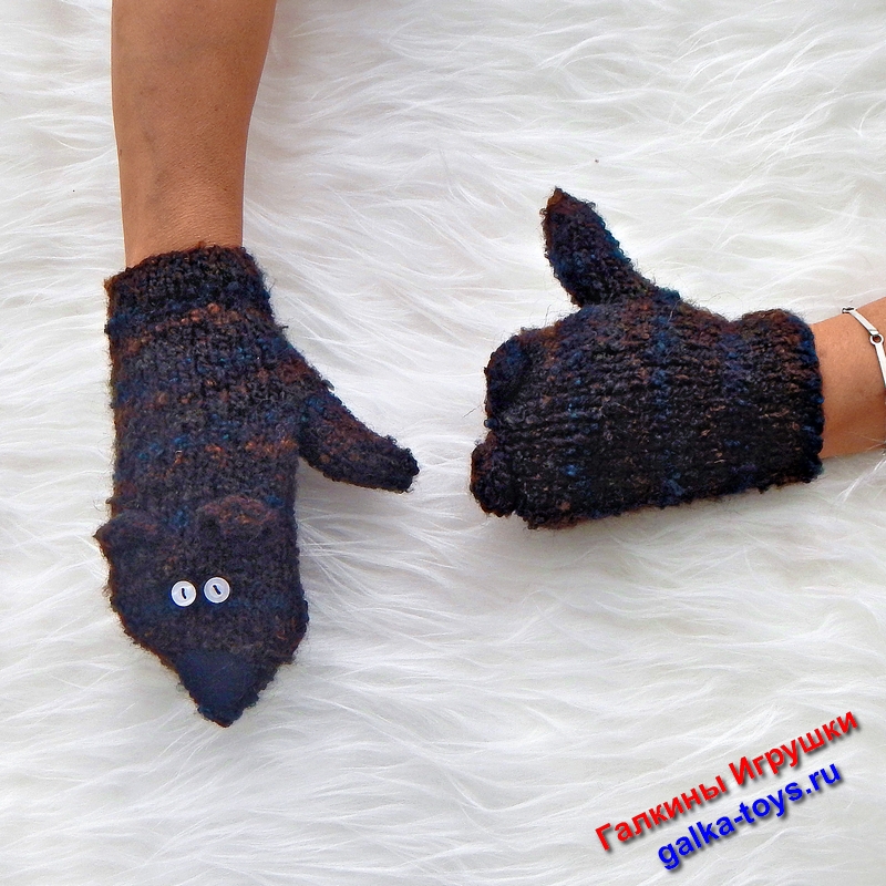 Женские рукавички спицами