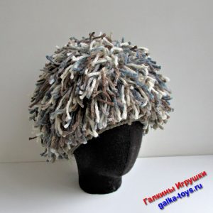 Шерстяная женская шапка парик