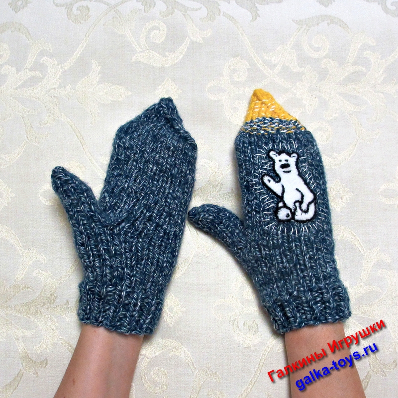 женские рукавички спицами
