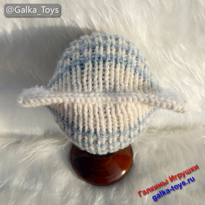 вязаная шапка кошечка