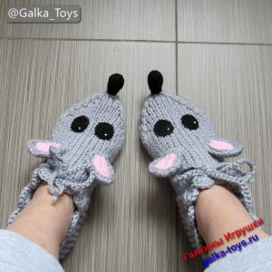 Домашние женские тапки мыши