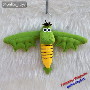 Мягкая вешалка для одежды маленький зеленый Дракончик