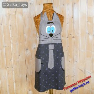 Стильный фартук для кухни веселые котики