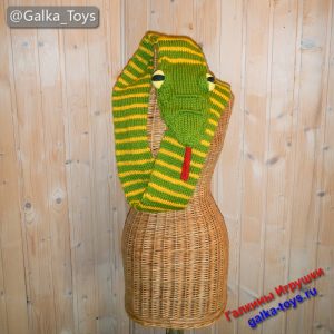 Длинный женский двойной шарф Змея