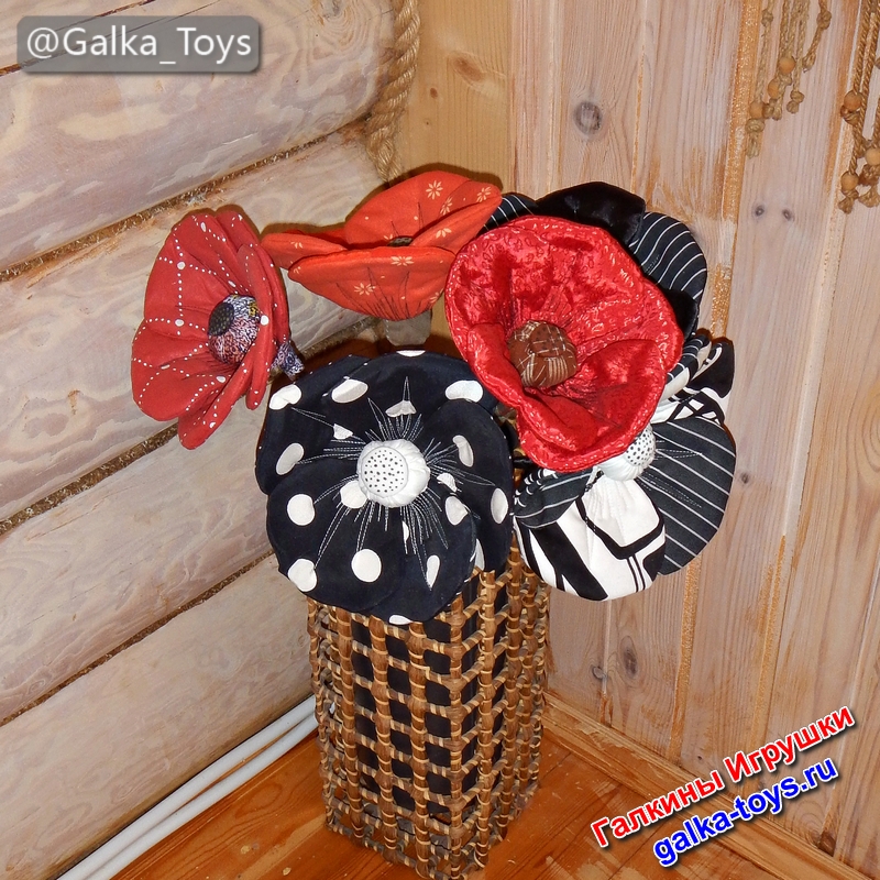 цветок из ткани ручная работа